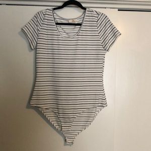 Striped shirt sleeve bodysuit